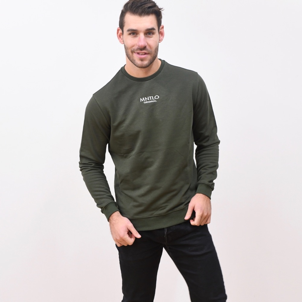 Men’s Olive Crewneck Sweater. Size Large Brand New